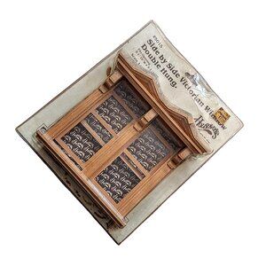 Miniature Side by Side Victorian Double Hung Working Window 1/12 Scale
